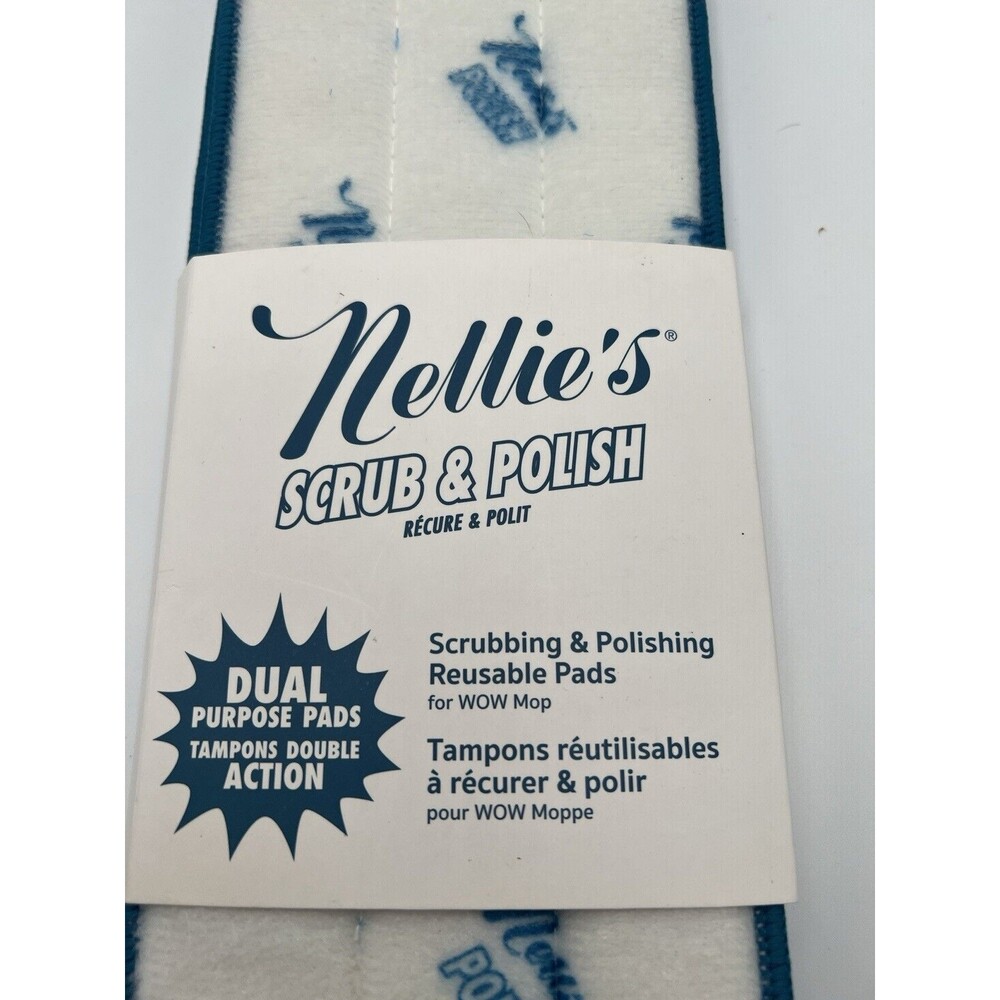 NEW Nellie's Scrub and Polish Pads Replacement for Wow Mop NEW SET OF 2 PADS - Picture 2 of 5